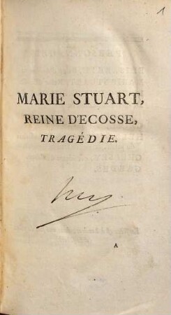 Marie Stuart, Reine D'Écosse : Tragédie