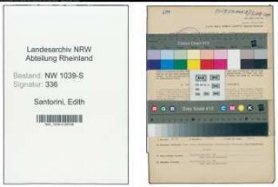Entnazifizierung Edith Santorini , geb. 18.01.1921 (Stenotypistin)
