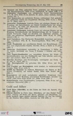 Gold und Silber (Nr. 749-781)