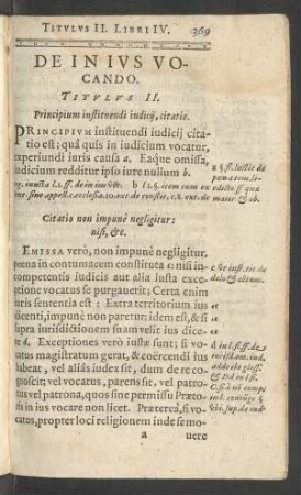 De In Ius Vocando. Titulus II.