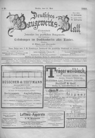 43. Jahrgang. No. 20.
