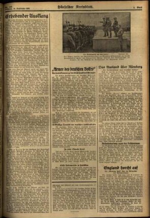 Zweite Ausgabe vom Mittwoch, den 16. September 1936.