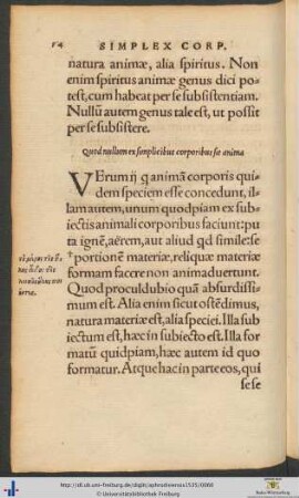 Quod nullum ex simplicibus corporibus sit anima