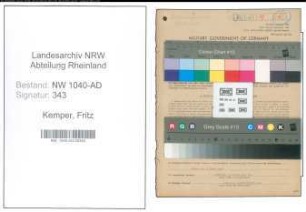 Entnazifizierung Fritz Kemper , geb. 20.10.1896 (Gemeindevertreter)