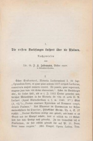 559-575 Die ersten Vorlesungen Luthers über die Psalmen