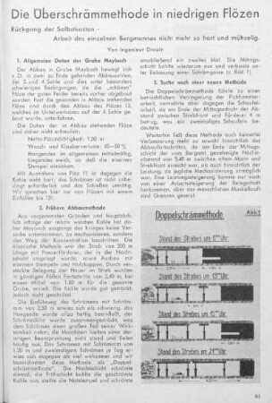 Überschrämmethode in niedrigen Flözen