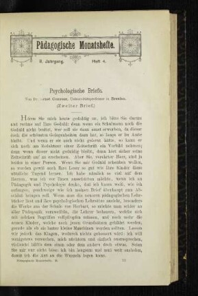 Psychologische Briefe : (zweiter Brief)