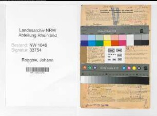 Entnazifizierung Johann Roggow , geb. 19.01.1909 (Bahnschaffner)