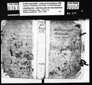 Gültbuch über das Amt Langenbeutingen.