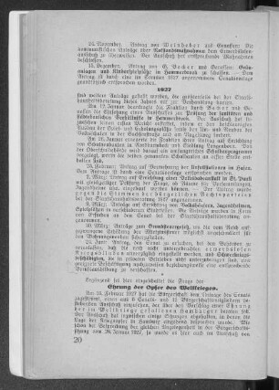 Ehrung der Opfer des Weltkrieges.
