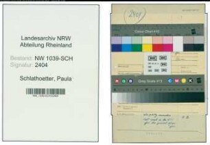 Entnazifizierung Paula Schlathoetter , geb. 07.07.1903 (Studienraetin)