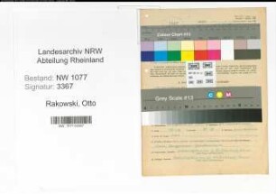 Entnazifizierung Otto Rakowski , geb. 13.09.1900 (Polizist)