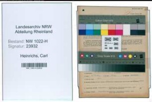 Entnazifizierung Carl Heinrichs , geb. 05.09.1898 (Handelsreisender)