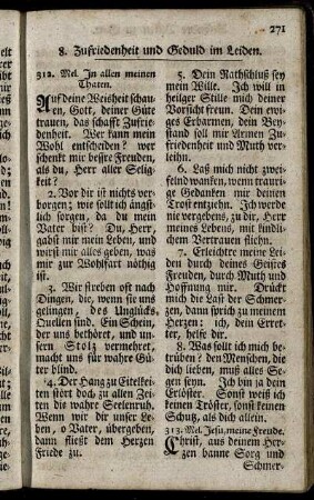 8. Zufriedenheit und Geduld im Leiden.