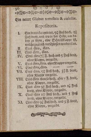 Ein neuer Globus terrestris & cœlestis. Repositoria.