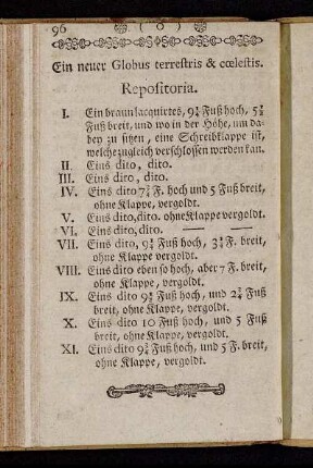 Ein neuer Globus terrestris & cœlestis. Repositoria.