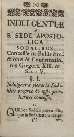 Indulgentiæ a S. sede apostolica sodalibus ...