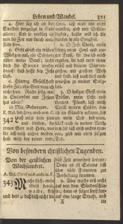Von besondern christlichen Tugenden.