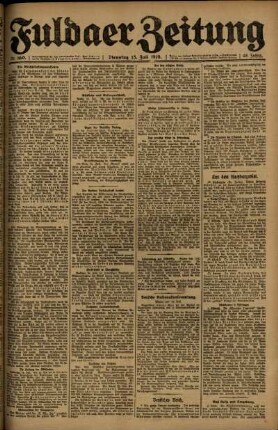 Ausgabe vom Dienstag, den 15. Juli 1919.