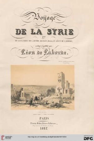 Voyage de la Syrie