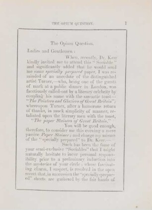 The opium question