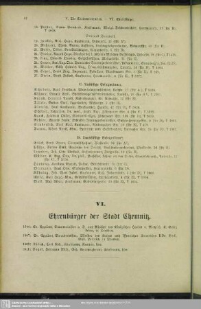 VI. Die Ausschüsse des Rathes und der Stadtverordneten