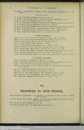 VI. Die Ausschüsse des Rathes und der Stadtverordneten