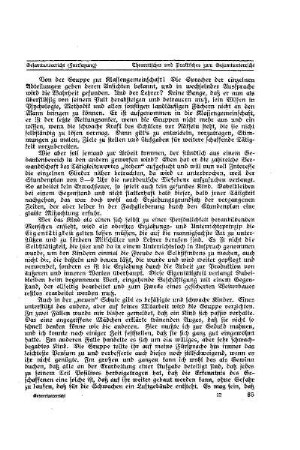 Theoretisches und Praktisches zum Gesamtunterricht : [Schluß] ; [Beilage Gesamtunterricht]