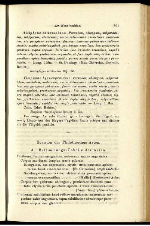 Revision der Philothermus-Arten