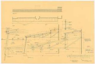 Bundesgartenschau 1955, Kassel: Orangerie: Binderkostruktion an der Nordostseite 1:200, 1:20, 1:10
