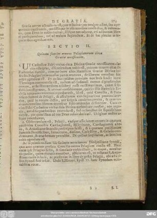 Sectio II. Quinam fuerint errores Pelagianorum circa Gratiae necessitatem.