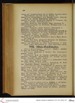 VIII. Aktien-Gesellschaften.