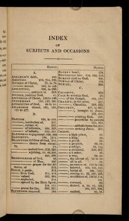475 - 479, Index Of Subjects And Occassions