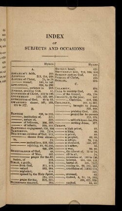 475 - 479, Index Of Subjects And Occassions