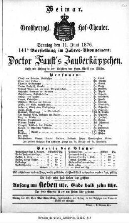 Doctor Faust`s Zauberkäppchen