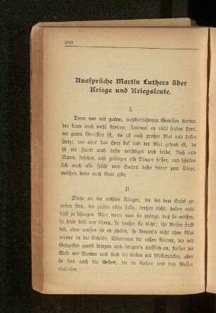 Aussprüche Martin Luthers über Kriege und Kriegsleute.