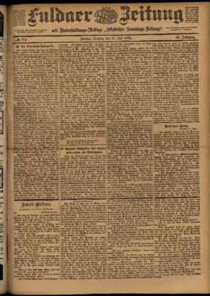 Ausgabe vom Montag, den 10. Juli 1899.