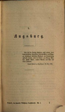 Die säcularisirten Bisthümer Teutschlands, 1