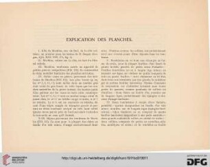 Explication des planches