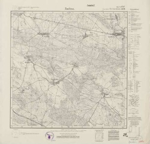 2757 (alte Nr.: 1329) Zachan, Meßtischblatt (4cm - Karte)