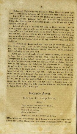 Fünfzehntes Kapitel. Von den Kleidungsstücken (Schluß)