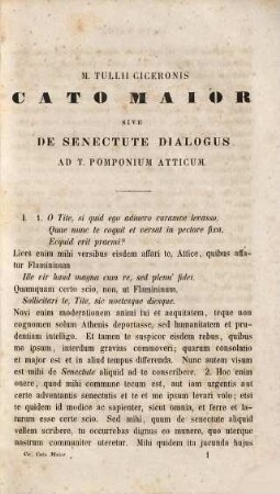 M. Tullii Ciceronis Cato Maior Et Lælius Sive De Senectute Et De Amicitia Dialogi : Ad Optimorum Librorum Fidem Scholarem In Usum
