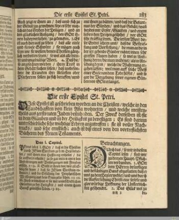 Die erste Epistel St. Petri.