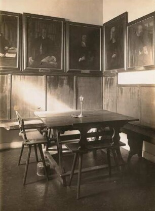 Blick in die sog. Kalandstube : Kalandstube im Zwickauer Museum