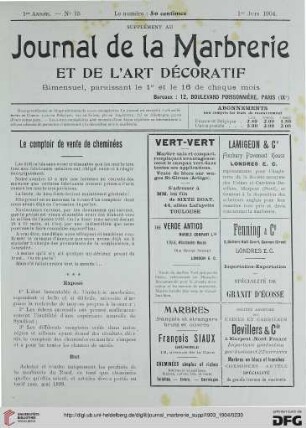 No. 15 (1er Juin 1904)