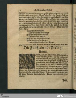 Die Funffzehende Predigt.