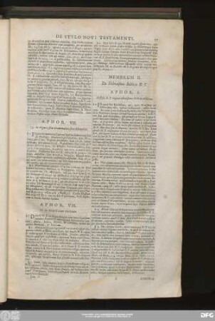 Membrum II. De Hebraismis Biblicis N. T.
