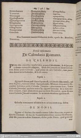 Brevis informatio De Calendario Romano