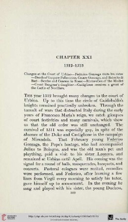 Chapter XXI: 1512-1513