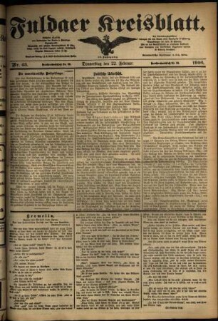 Ausgabe vom Donnerstag, den 22. Februar 1906.